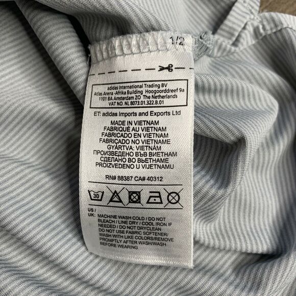 Adidas Clima Lite Mens Golf Polo Shirt Size XL Gray Breathable Short Sleeve - Picture 6 of 9